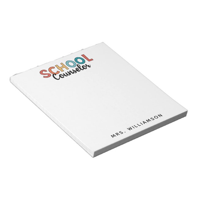 Custom School Counsellor Appreciation Gifts Notepad (Angled)
