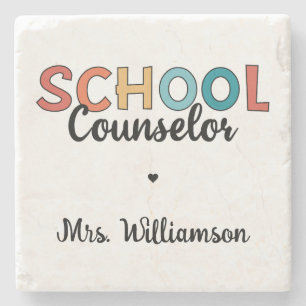 Custom School Counsellor Appreciation Gifts Stone Coaster