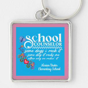 Custom School Counsellor Fun Quote Key Ring