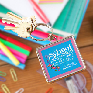 Custom School Counsellor Fun Quote  Key Ring