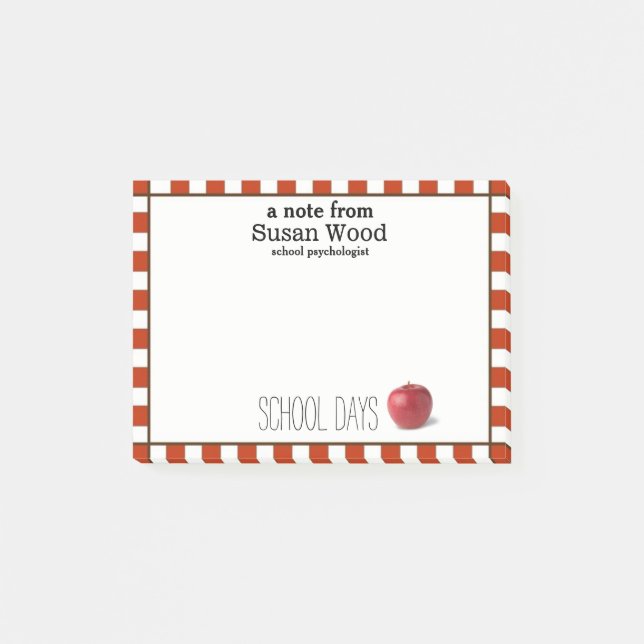 Custom School Daze Post-it® Notes (Front)