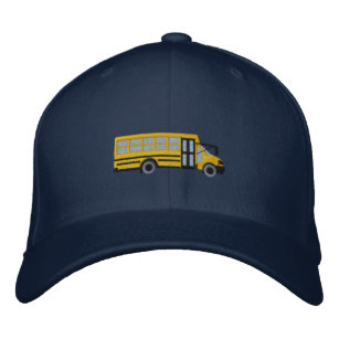 Custom School Mini Bus Embroidery Embroidered Hat
