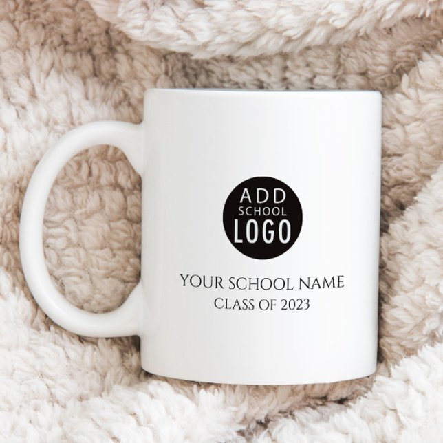 Custom School Name & Logo Graduation Coffee Mug (Creator Uploaded)