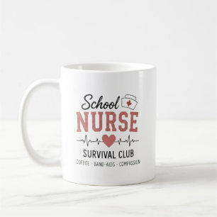 Custom School Nurse Survival Club Appreciation Coffee Mug