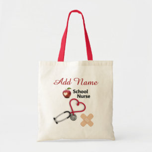 Custom School Nurse Tote Bag