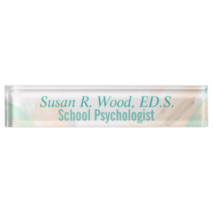 Custom School Psychologist Abstract Nameplate