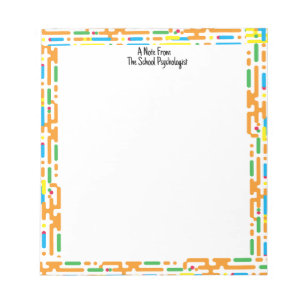Custom School Psychologist Editable  Name Template Notepad