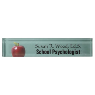Custom School Psychologist Vintage Desk Name Plate