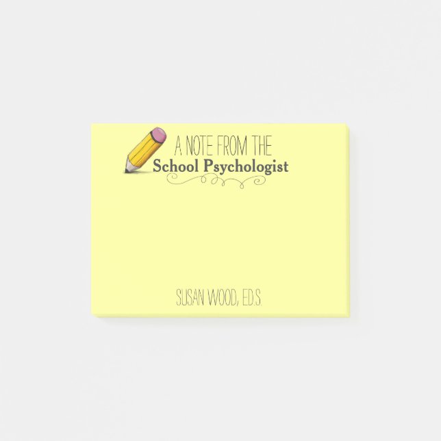 Custom School Psychologist's Post-it® Note (Front)