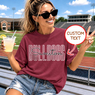 Custom School Spirit , Personalised Football team T-Shirt
