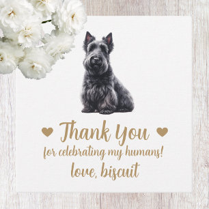 Custom Scottish Terrier Dog Wedding Favour Tags