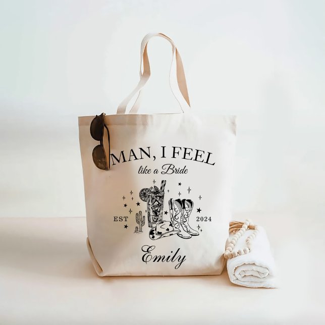 Custom Scottsdale Bachelorette Party Man I Feel Tote Bag (Creator Uploaded)