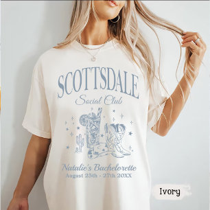 Custom Scottsdale Bachelorette Party Social Club T-Shirt