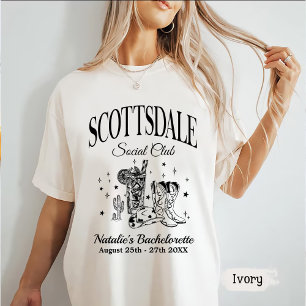 Custom Scottsdale Bachelorette Party Social Club T-Shirt