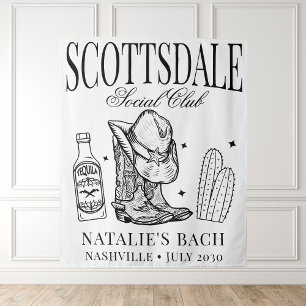 Custom Scottsdale Bachelorette Party Social Club Tapestry