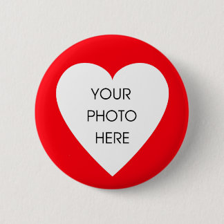 Custom Scribbleprint Heart Border ... - Customised 6 Cm Round Badge