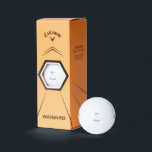 Custom Script Couple Names Callaway Warbird Golf Balls<br><div class="desc">Golf Balls.  Couple Names.  Personalised.  Modern Handwriting.  Callaway Warbird couple names gold balls.  Wedding.</div>