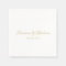 Custom script gold Names and Date Wedding paper