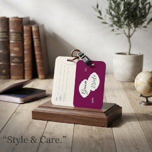Custom Script Honeymoon Luggage Tags For Couples