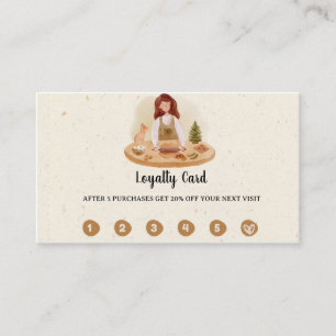 custom script logo bakery business loyalty card