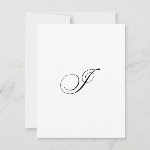 Custom Script Monogram "I" Card
