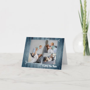 Custom Script Mother's day Photos Folded Thank You Card