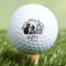 Custom Script Text Golf Ball Wedding Favour