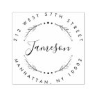 Custom Script & Wreath Last Name Return Address