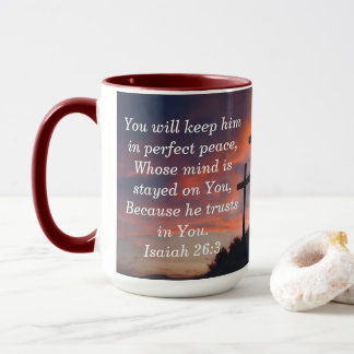 Custom Scripture Faith Coffee Mug Isaiah 26:3
