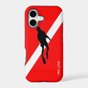 Custom Scuba Diver Flag Art iPhone Case