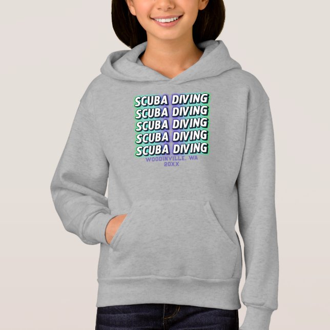 Custom Scuba Diving Diver Location Date Name (Front)