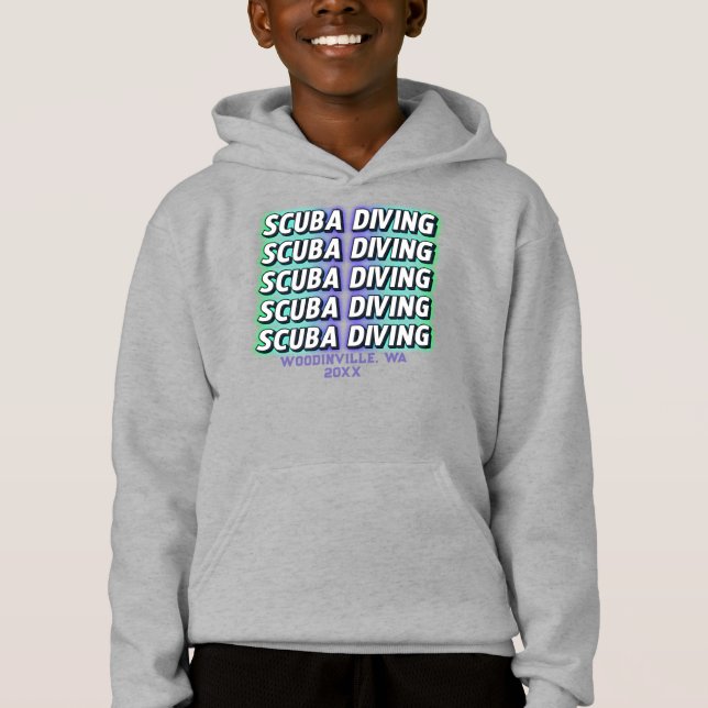 Custom Scuba Diving Diver Location Date Name (Front)