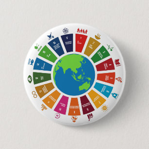 Custom SDG 2030 Global Goals Button Pin - 1.25 Inc