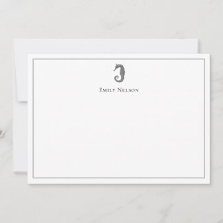 Custom Seahorse Note Card