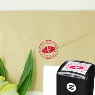 Custom Sealed with a Kiss Self-inking Stamp