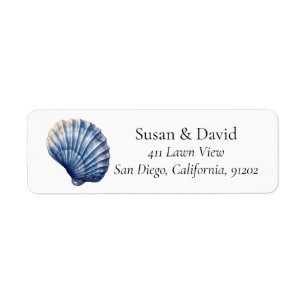 Custom Seashell Coastal Beach Return Address Label