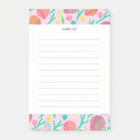 CUSTOM Seashells Border Grocery Shopping List