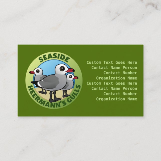 Custom Seaside Heermann's Gulls card (Front)