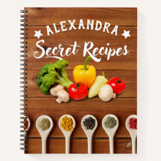 Custom Secret recipes Modern wood family  Notebook