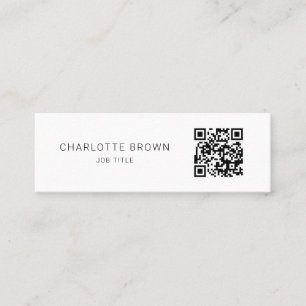 Custom Security QR Code Minimal Classic Mini Business Card