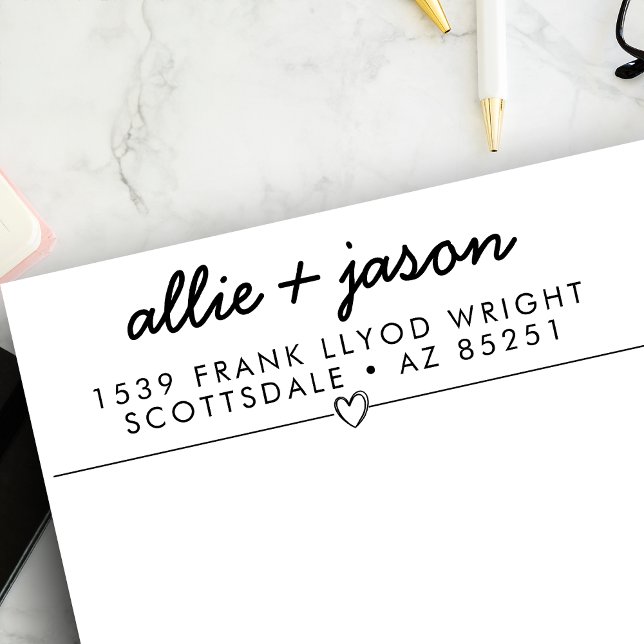Custom Self Inking Return Address Stamp For Couple (Creator Uploaded)