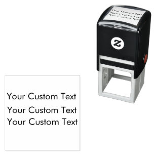 Custom Self Inking Rubber Stamp  - Up to 3 Lines 