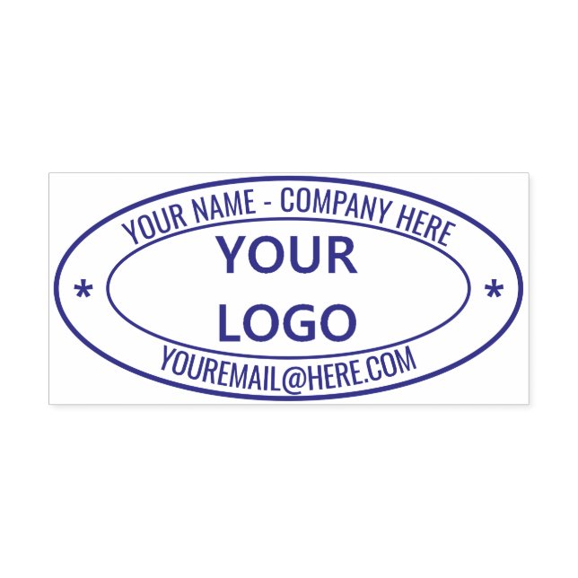 Custom Self-inking Stamp with Your Logo Name Email (Design)