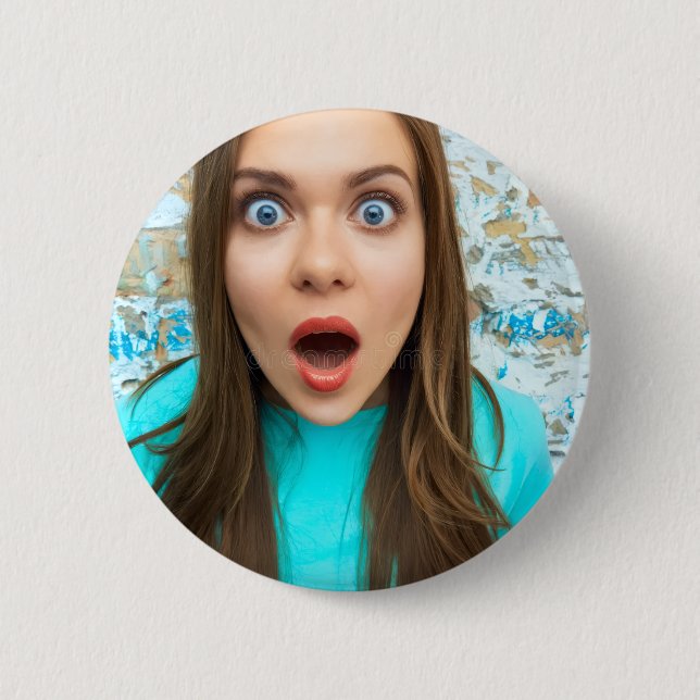 Custom Selfie | Upload Your Face Fun Design 6 Cm Round Badge (Front)