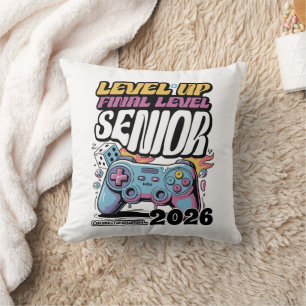 Custom Senior Class of 2026, Funny Gamer Graduate Cushion