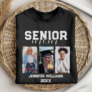 Custom Senior Mom Graduation Photo & Name T-Shirt