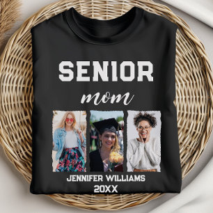 Custom Senior Mom Graduation Photo & Name T-Shirt
