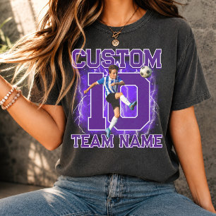 Custom senior soccer player, team name & number T-Shirt