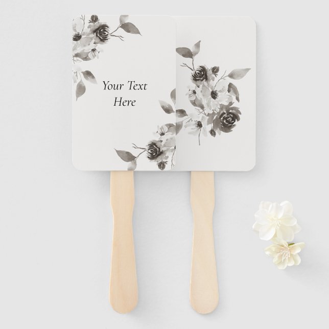 Custom Sepia Toned Fan Party Supply (Front and Back)