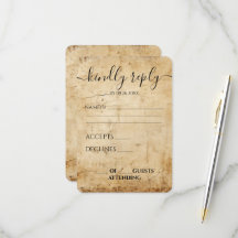 Custom Sepia Vintage Paper Texture Wedding